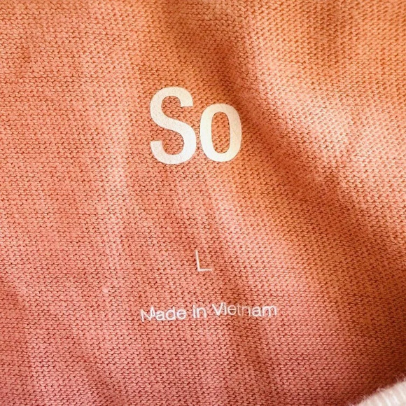 NWT SO Juniors Long Sleeve Pullover Collar Neck Striped Brown Crop Top Sz Large - Picture 10 of 12